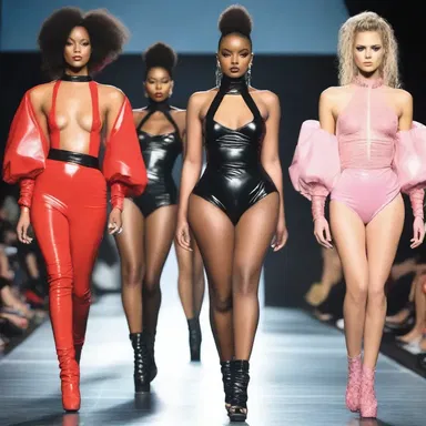 The fashion show showcased models wearing kinky outfits that pushed the boundaries of traditional style.