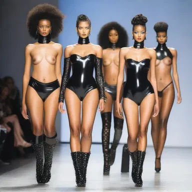 The fashion show showcased models wearing kinky outfits that pushed the boundaries of traditional style.