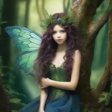 In the enchanted forest, the fairy had long, kinky hair that added to her mystique.