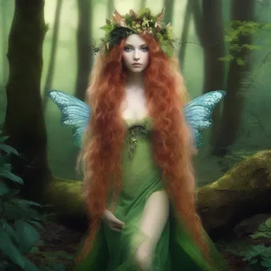 In the enchanted forest, the fairy had long, kinky hair that added to her mystique.