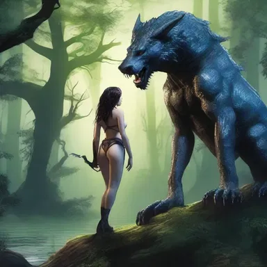 In the fantasy novel, the protagonist engages in kinky activities with mythical creatures.