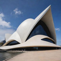 Zaha Hadid's architectural style interpretation of the Sydney Opera House