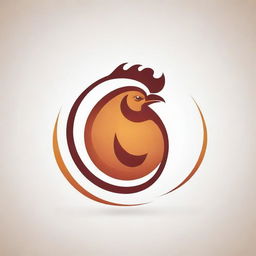 Create an Arabic styled logo with the letter M designed in a spiral shape. Inside the spiral M, place the Arabic letter Sheen. The letters are creatively shaped to resemble a chicken's head