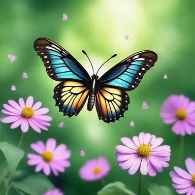 In the magical land of Elara, the enchanted butterflies were responsible for cross-pollination among the mystical flowers.