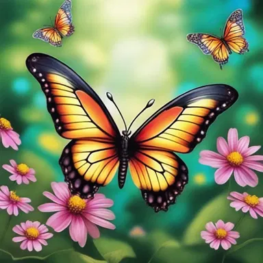 In the magical land of Elara, the enchanted butterflies were responsible for cross-pollination among the mystical flowers.