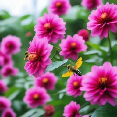 The breathtaking cinematography captured the mesmerizing beauty of cross-pollination between the vibrant flowers in the botanical garden.