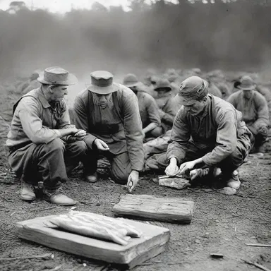 During the American Civil War, a side of bacon was a staple ration for soldiers on the battlefield.