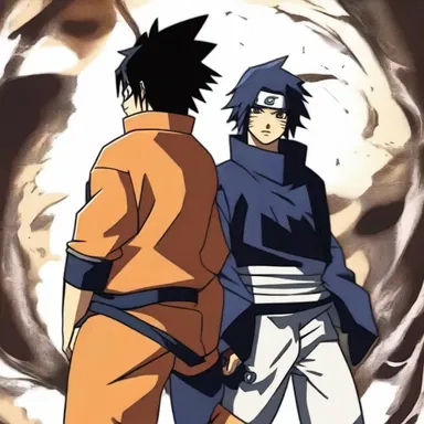 In the anime series, the duad of Naruto and Sasuke form a strong bond as friends and rivals.