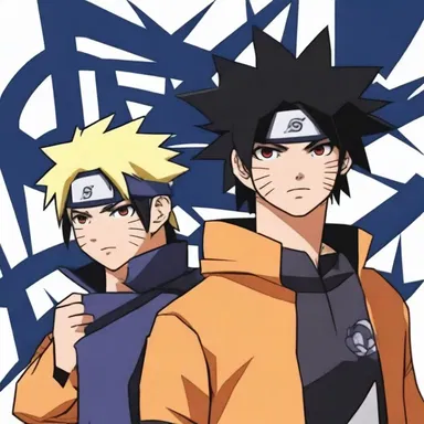 In the anime series, the duad of Naruto and Sasuke form a strong bond as friends and rivals.