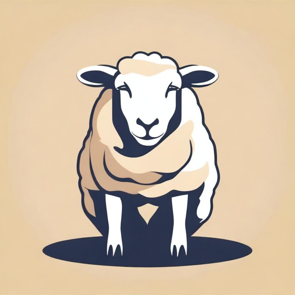 A high-quality vector image featuring a sheep sitting down