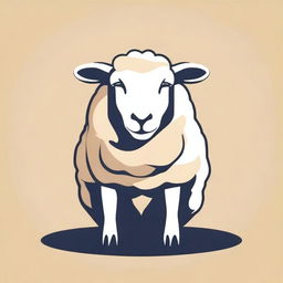 A high-quality vector image featuring a sheep sitting down