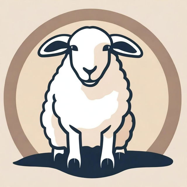 A high-quality vector image featuring a sheep sitting down