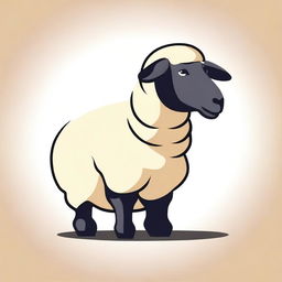 A high-quality vector image featuring a sheep sitting down