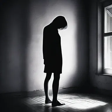 In the dimly lit room, the shadow flittered across the walls, sending chills down her spine.