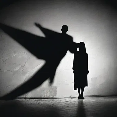 In the dimly lit room, the shadow flittered across the walls, sending chills down her spine.