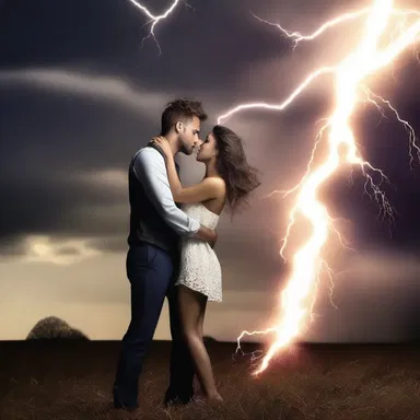 The realisation of his love for her hit him like a bolt of lightning.