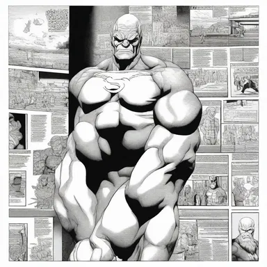 The artist's detailed illustrations brought the comic book characters to realisation.