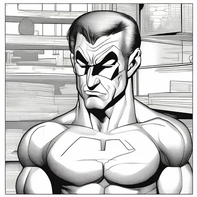 The artist's detailed illustrations brought the comic book characters to realisation.