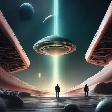 In this futuristic science fiction novel, the protagonist's realisation of the alien technology leads to a breakthrough in space exploration.