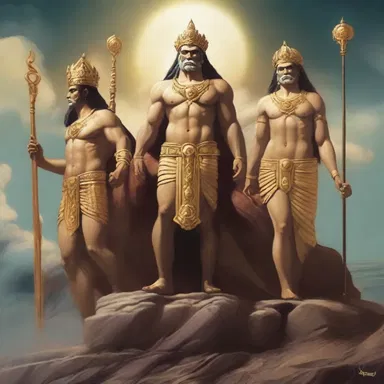 The gods looked down with pride upon the realisation of the new mythological realm, a testament to their power and imagination.
