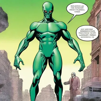 In the comic book, the scientist performed a monohybrid cross between a human and an alien, resulting in an unexpected superpower.