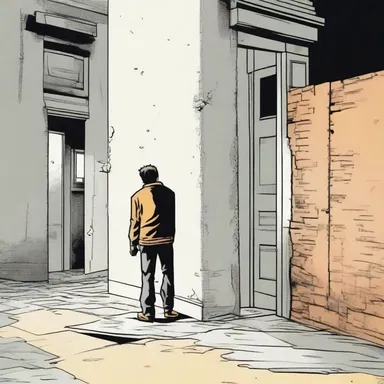 In the comic strip, the imperforate wall creates a secret hiding spot for the protagonist.