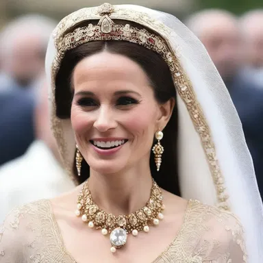 She wore her drop earrings to the religious ceremony, as they held sentimental value and were believed to bring good luck.