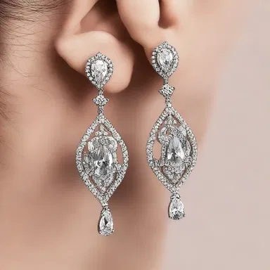 He gifted her a pair of exquisite drop earrings, symbolizing his deep affection and love for her.
