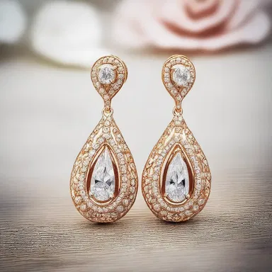 He gifted her a pair of exquisite drop earrings, symbolizing his deep affection and love for her.