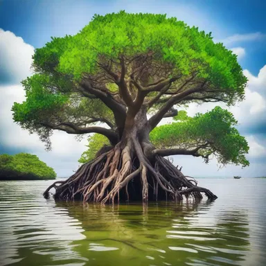According to ancient mythology, the mangrove trees were believed to be the protectors of the sea creatures, providing them shelter and food.