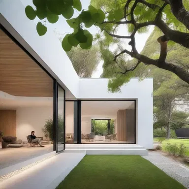 The architect designed the house in a way that promotes mental balance, incorporating natural light and open spaces to create a calming environment.