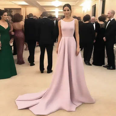 The goodly dress she wore to the gala caught everyone's attention.