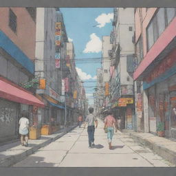 Create an image representing an anime storyboard, showcasing various dynamic scenes filled with vivid colors, expressive characters and intricate backgrounds typical of the anime style.