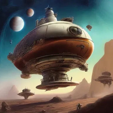 In the distant future, tramp steamers are the primary mode of transportation between planets in the galaxy.