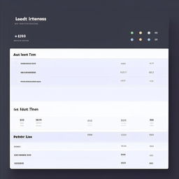 Design a minimalist frontend admin UI with clean lines, featuring a simplified data table for item listing, and a prominent 'Add Item' button.