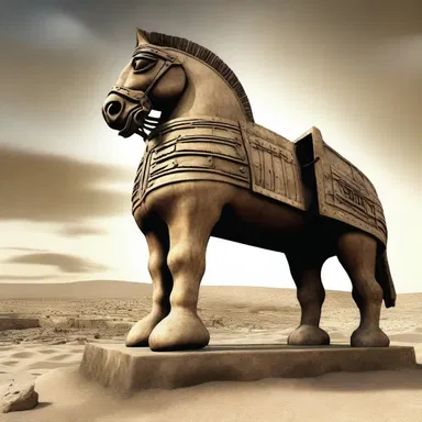 In Greek mythology, the episode of the Trojan War involves the enticing Trojan Horse.