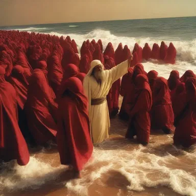 The biblical episode of Moses parting the Red Sea is significant in Judaism.