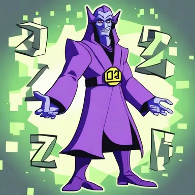 In the animated series, the villain's special power is to transform into different hexadecimal digits.
