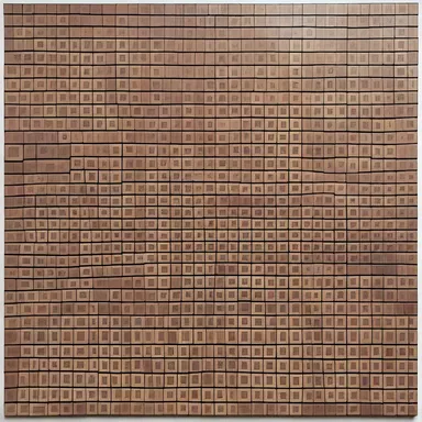 The artist used a mosaic technique to create a beautiful mural by arranging small tiles representing each hexadecimal digit.
