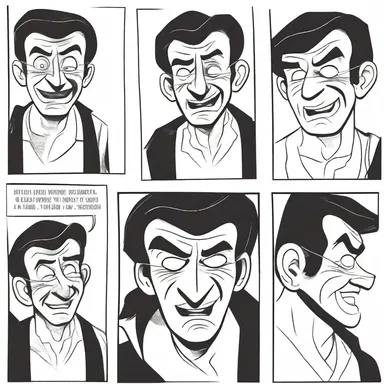 The artist illustrated the character's expressions soulfully, bringing the comic strip to life.