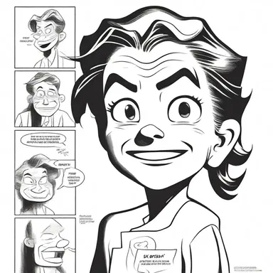 The artist illustrated the character's expressions soulfully, bringing the comic strip to life.