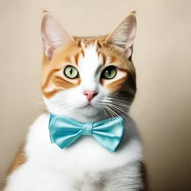 Why did the cat wear a silken bow tie? Because he wanted to look purr-fect for the party!