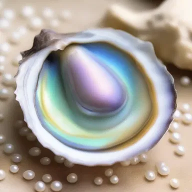 In the magical realm of Eldoria, the rare saddle oyster is highly sought after for its shimmering iridescent pearls.
