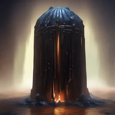 A thick, dark liquid oozed out of the ancient tomb, sending a chill down their spines.