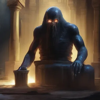 A thick, dark liquid oozed out of the ancient tomb, sending a chill down their spines.