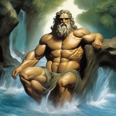 The river gods in Greek mythology were said to ooze out pure water from their bodies.