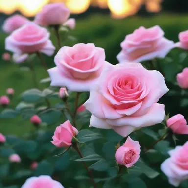As the sun set, the sweet aroma of roses filled the garden, and the petals oozed out with passion and love.