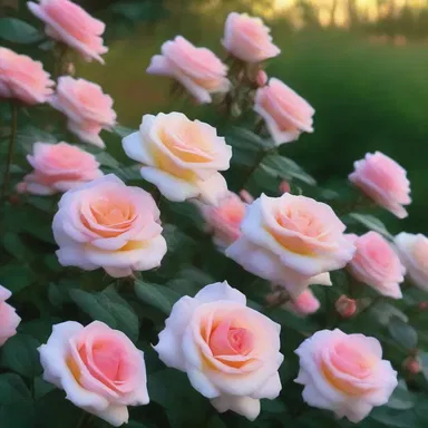 As the sun set, the sweet aroma of roses filled the garden, and the petals oozed out with passion and love.