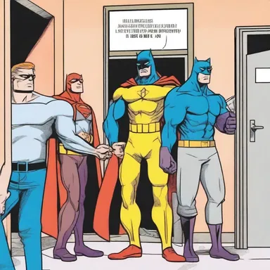 In the comics, the superhero effortlessly carried a bagful of villains to the police station.
