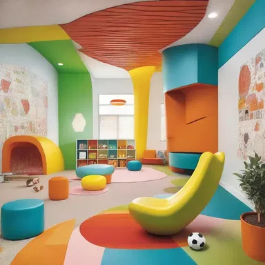 The architect incorporated childly elements like vibrant colors and whimsical shapes into the design of the children's playroom.